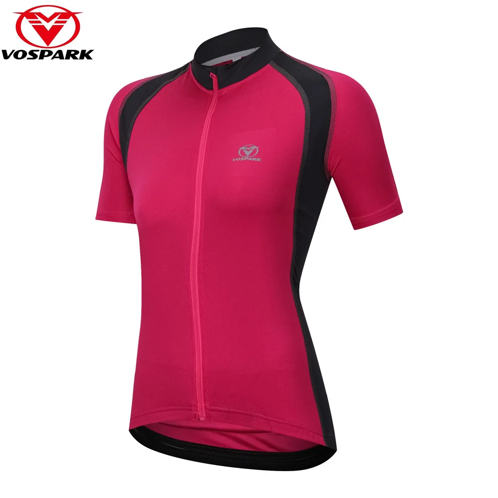 

VOSPARK Women's Cycling Jersey Short Sleeve Cycling Clothing Top Bicycle Shirt MTB Road Mountain Bike Clothes Maillot Ciclismo