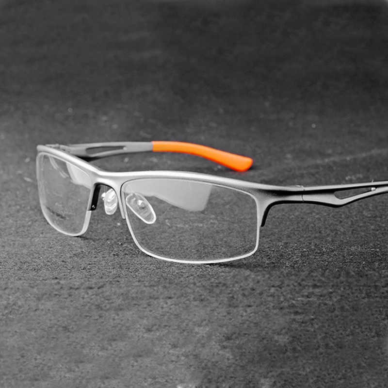 Goede Brilmonturen Voor Mannen Clear Lens Bril Brillen Optische Bijziendheid Prescription Brilmontuur Metalen Half Frame Brillen Mannelijke
