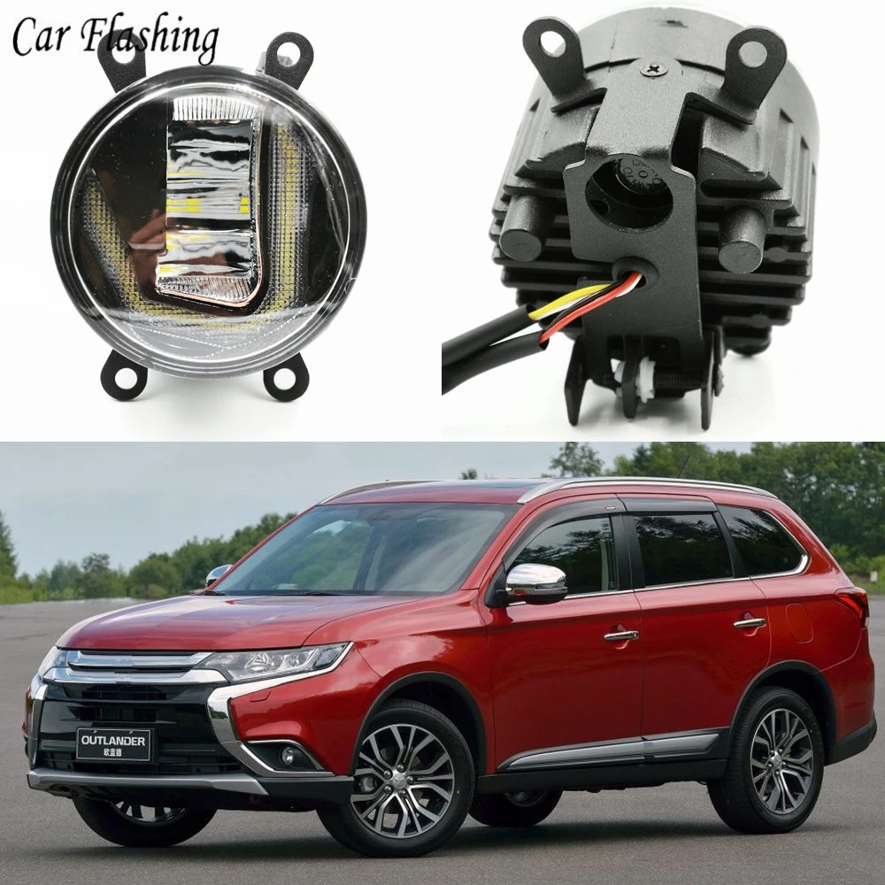 3 в 1 функции авто светодиодные лампы для Mitsubishi Outlander 2006 2018 DRL Дневной светильник