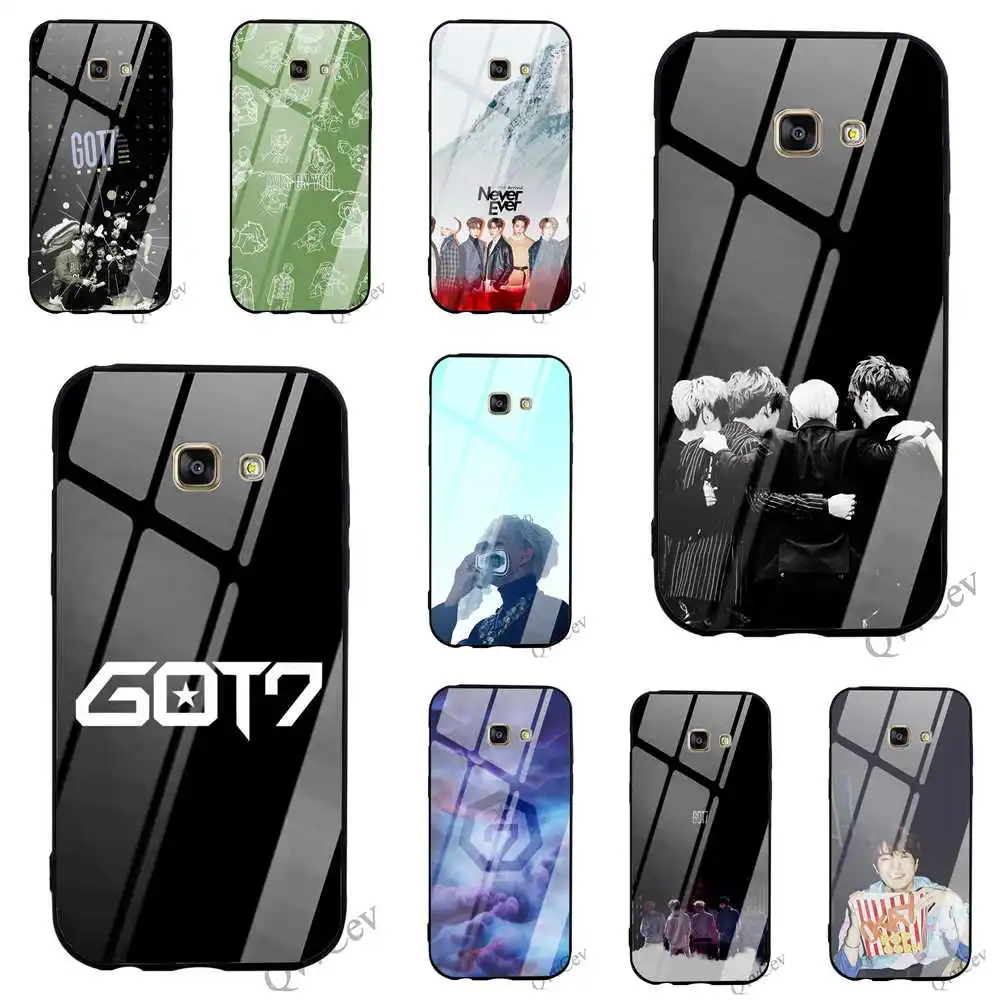 

Colorful GOT7 Bands GOT 7 Tempered Glass Phone Cover for Samsung Note 8 Case 9 Galaxy S7 Edge S8 S9 Plus S10 Shell