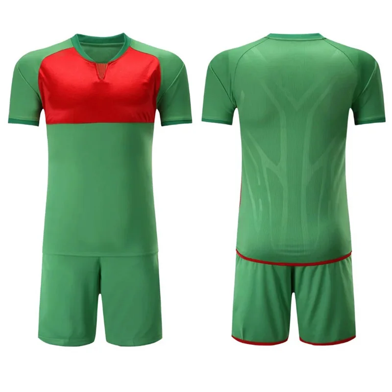 2017 New V Collar Mens Football Jerseys Set Polyester Blank Soccer Team