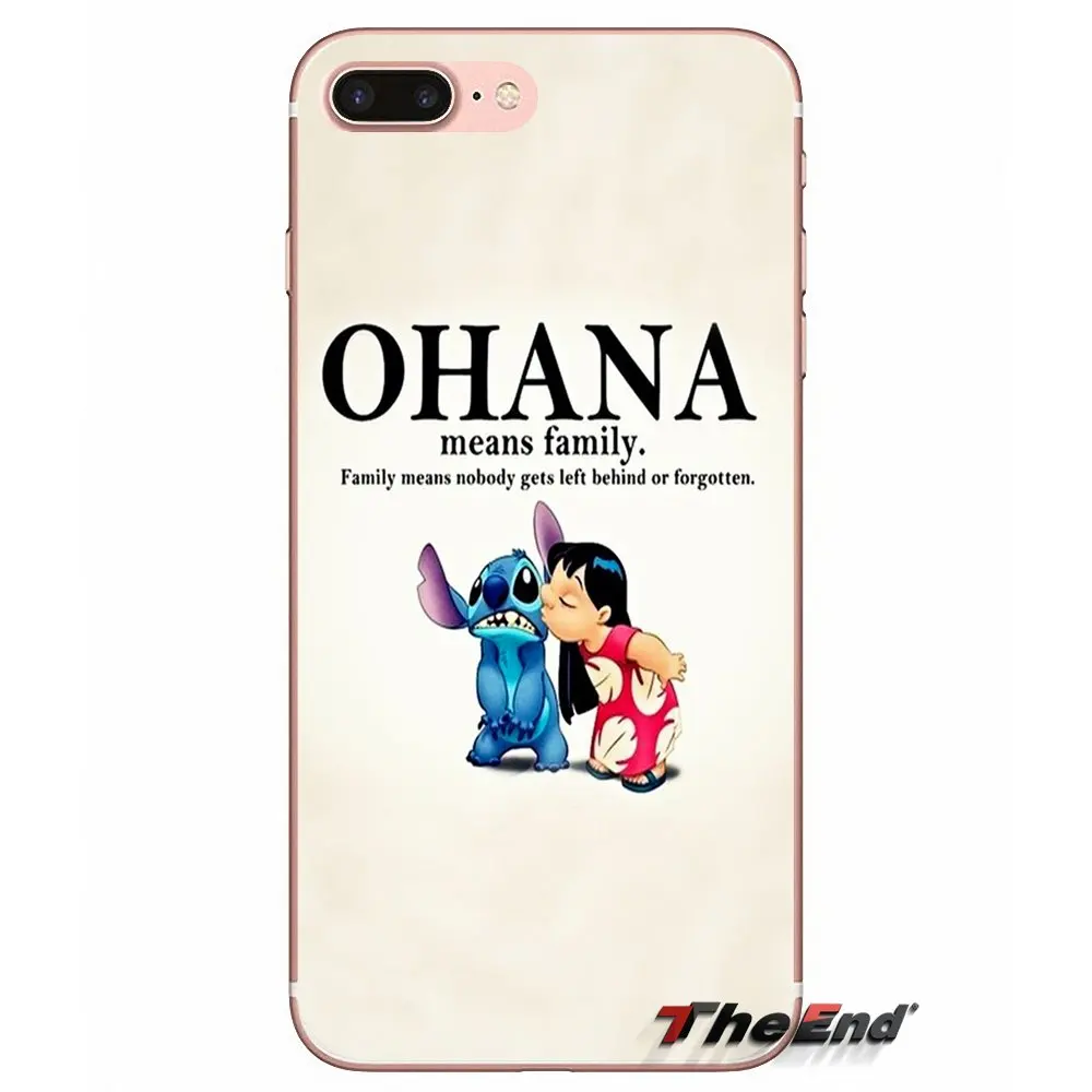 Для iPhone X 4 4S 5 5S 5C SE 6 6 S 7 8 плюс samsung Galaxy J1 J3 J5 J7 A3 A5 «Ohana значит семья» тематика «Лило и Стич» мягкий чехол - Цвет: images 8