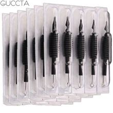 3/"(19 мм) 20 шт черные одноразовые ручки для татуировки с иглами Ассорти кремния для тату-пистолета иглы Чернила чашки ручки наборы