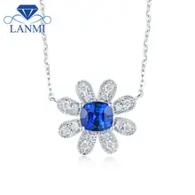 Фантастические Свадебные ювелирные изделия Твердые 18Kt/AU750 белое золото синий сапфир драгоценный камень кольца для женщин алмаз любящий подарок