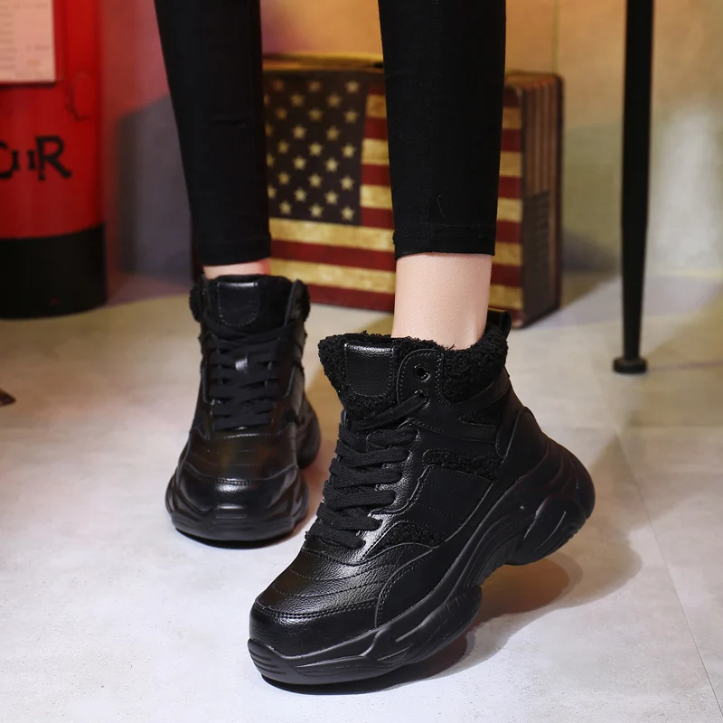 

Karinluna New wholesale winter chunky sneakers wholesale leisure shoes women fashion warm plush fur casual ankle boots