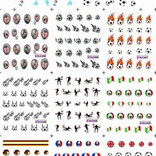 11 упак./лот переводка NAIL ART наклейки на ногти Футбол Детские Национальный флаг BLE1643-1653