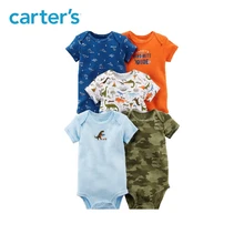 Carter s 5 Pack baby children kids clothing Boy All Seasons Cotton Short Sleeve Original Bodysuits