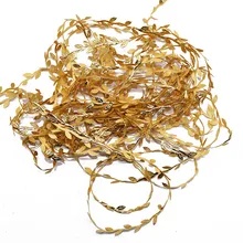 10M Künstliche Leaf Vine Gold Simulation Laub Reben Grün Blätter Rattan Gefälschte Kranz Dekorative Home Wand Garten Party Decor