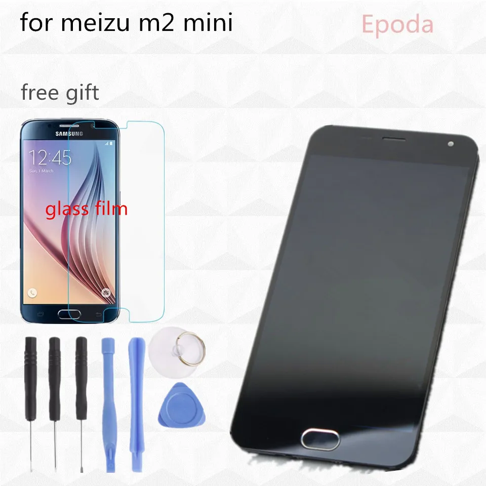 

AAA Quality LCD +Frame For MEIZU M2 Mini Lcd Display Screen Replacement For MEIZU M2 MINI Digiziter Aseembly