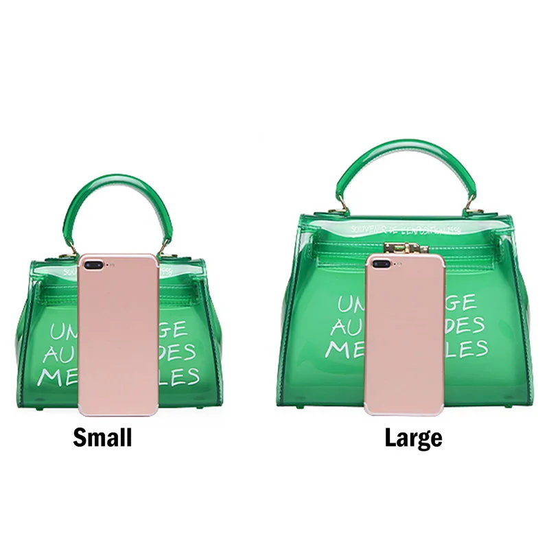 Bolsas para mujer bolsa transparente de bolso de hombro gelatina playa carta caramelo mujer Crossbody de lujo mujer|Bolsos de hombro| -