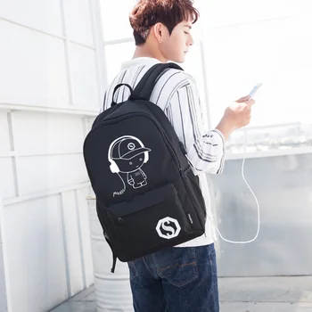 

NEW USB Charging Men Backpack Fashion 14.5inch Laptop Backpacks Teenager Men Mochila Casual Travel Backpack Anti Thief