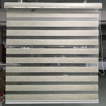 

Horizontal Sheer Shade Blind Zebra Dual Roller Blinds Treatments Window Custom Cut to Size Curtains for Living Room