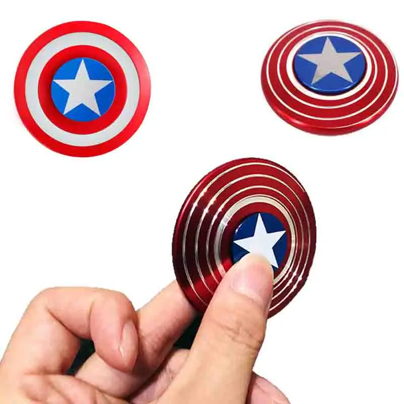 

Mantel Fidget Spinner Hand Spinner AB Side Captain America Iron Man For Better Focus Reduce Autism and ADHD Stress Toys