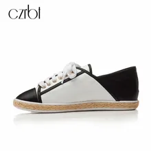 CZRBT из натуральной кожи женская обувь на плоской подошве обувь на шнуровке круглый носок Лоферы женская обувь разноцветные удобные в рыбацком стиле Повседневная обувь