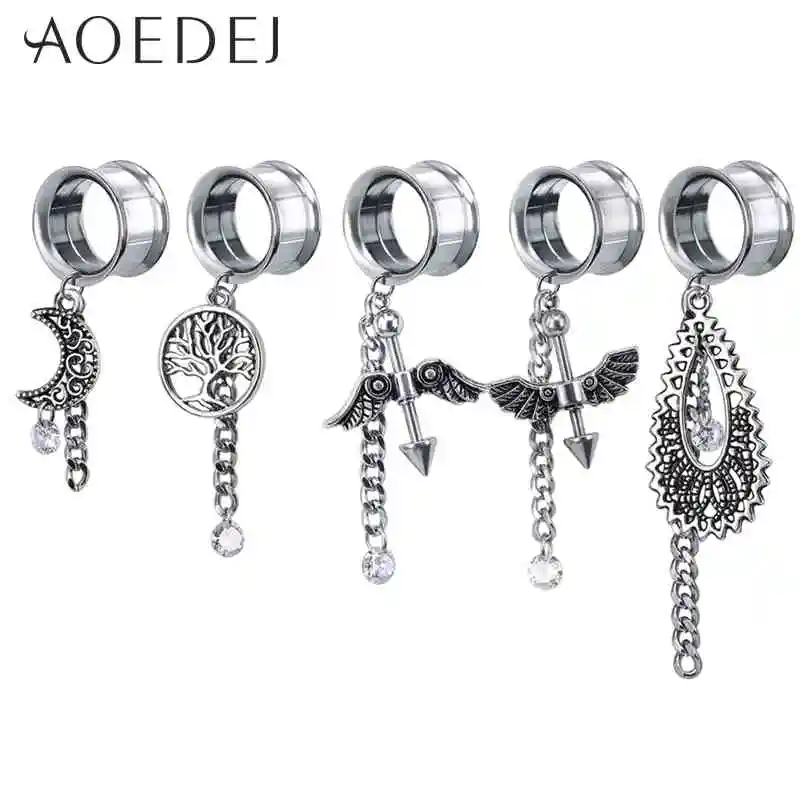 

AOEDEJ Ear Stretched Piercing Stainless Steel Ear Expansion Tunnel Plugs & Tunnels Piercing ombelico Piercing de orelha 5-22mm