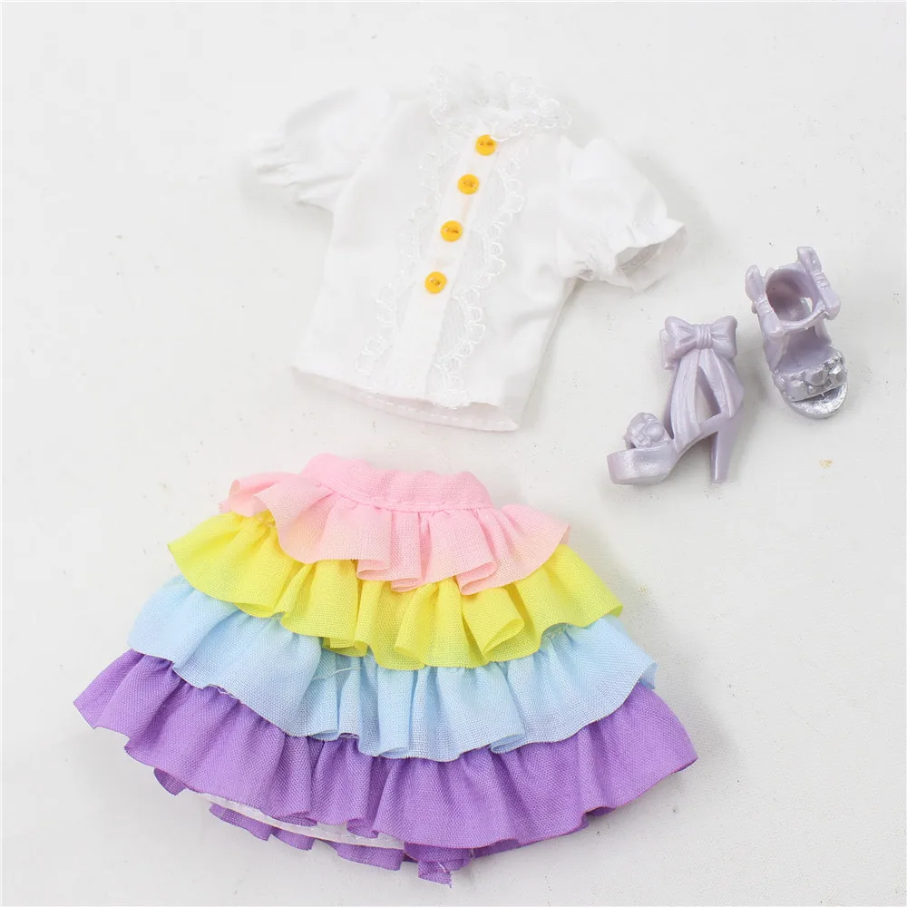 Neo Blythe Doll Multi-Color Layered Short Dress 7