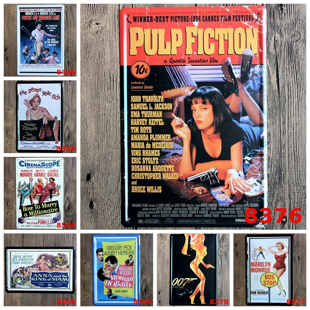Movie Poster Logo Plaque Vintage Metal Painting Wall ...