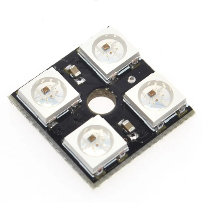 1 шт. WS2812B плата 2*2 4 битная полноцветная 5050 RGB Светодиодная панель освесветильник