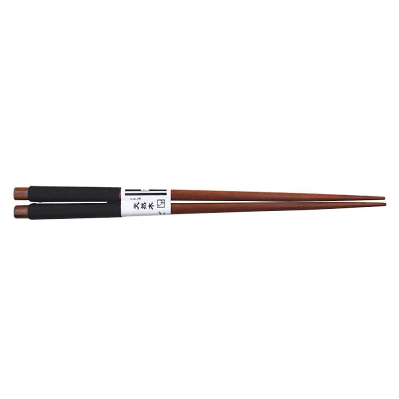 Japanese-Style Natural Handmade Wood Baby Chopsticks Japan/China Eating Ware Chop Sticks With String Round - Color: 1