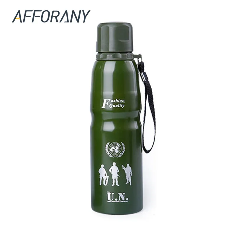 

750ml Camouflage Sports Thermos Bottle Outdoor Large Capacity Portable Stainless Steel Vacuum Flasks Thermoses Termos Thermocup