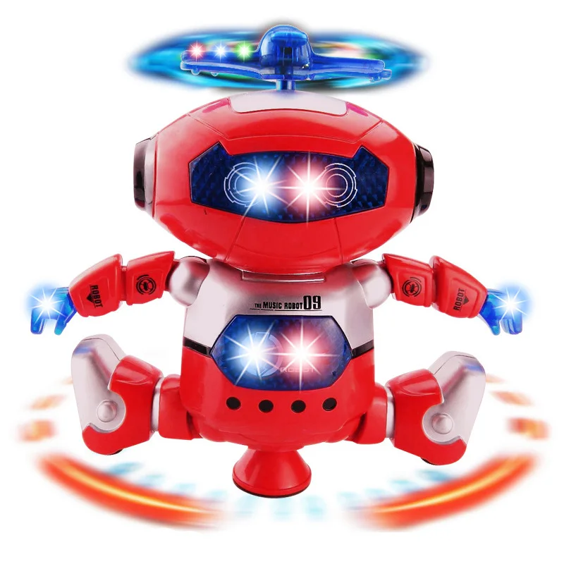 Space Dancer Smart Humanoid Robot Toy action figure For Children With Light Sound Music Pet Electronics Walking For Boy Kids Gift