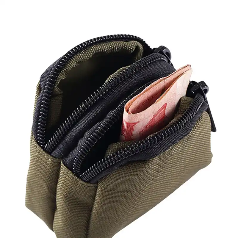 Outdoor Camping Pack Bag Pouch Coin Purse Wallet Nylon Zip Hiking Mini Bag UK