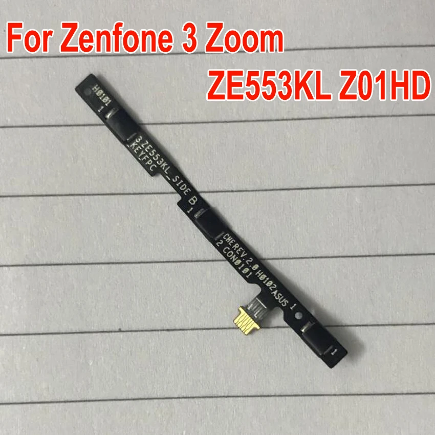 

LTPro 100% Original Tested Working Power ON/OFF Volume Buttons Flex Cable For Zenfone 3 Zoom ZE553KL Z01HD Repalcement Parts