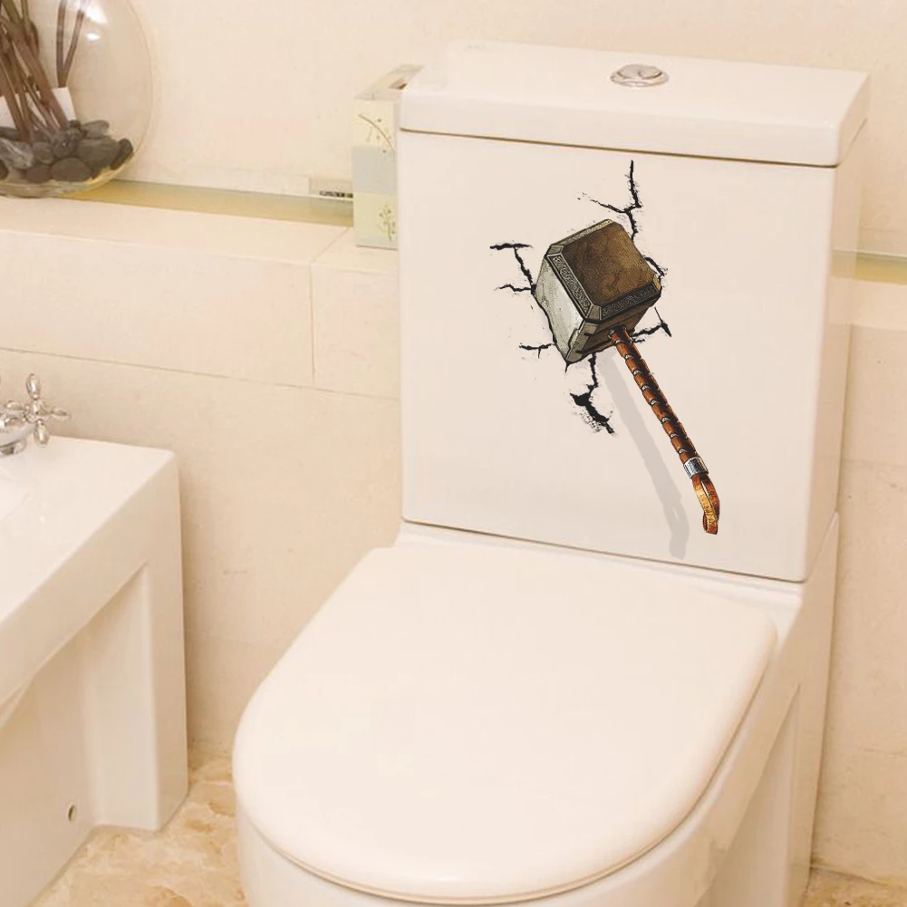 Toilet Stickers Bathroom Home Decor W.C PVC wall Sticker offeice Washing Room Decorations