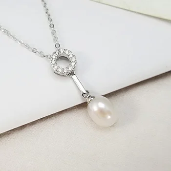 

Zircon Solid Sterling Silver Pendant Setting,Pendant Mounting Without Chain, Pendant Blank (no pearl), Jewelry Gift DIY S904