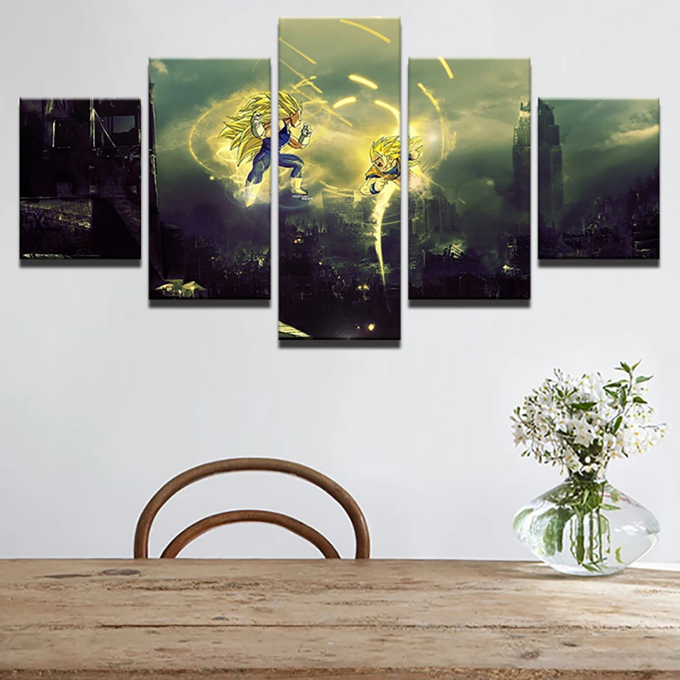 Home Decor Canvas Painting Pictures 5 Pieces Wall Art Prints Dragonball Goku Modular HD Poster For Bedside Background Frame Home Decor Canvas Painting Pictures 5 Pieces Wall Art Prints Dragonball Goku Modular HD Poster For Bedside Background Frame