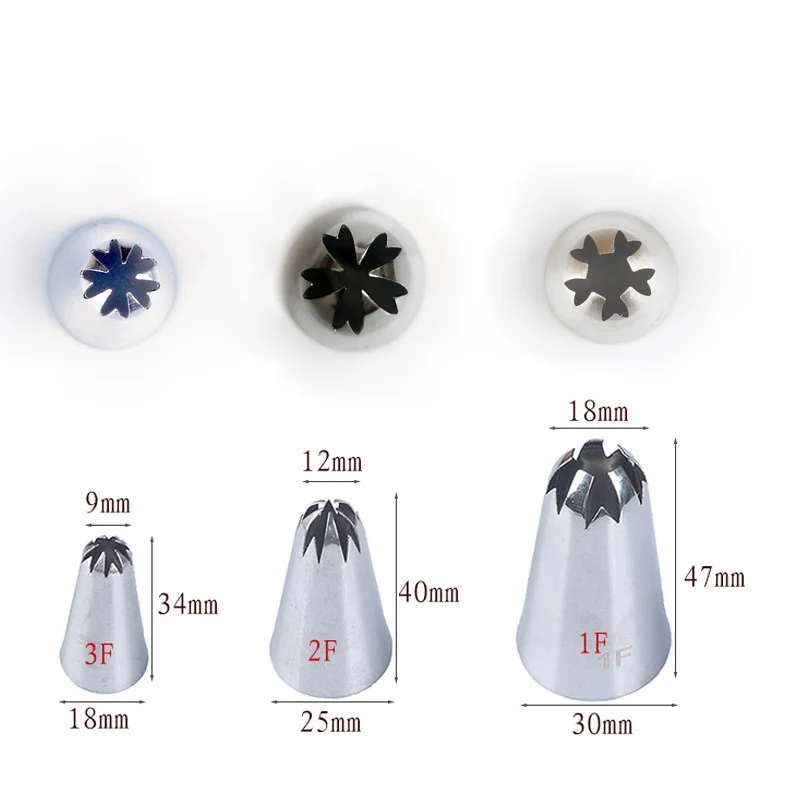 1F# 2F# 3F Вишневый цветок глазурь трубопроводов насадки из нержавеющей стали насадки глазурь украшения торта инструменты для кухни
