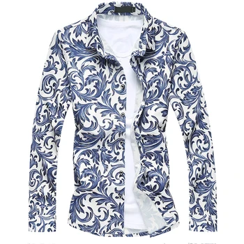 

2018 New Summer Plus Size M-7XL Men Dress Shirts Classical Design High Quality Business Long Sleeve Formal Men Shirts Cotton