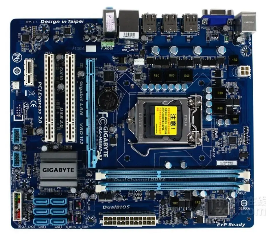 

For Gigabyte GA-H55M-S2 Original Used Desktop Motherboard H55M-S2 H55 Socket LGA 1156 DDR3( GA-H55M-D2H H55M-D2H )