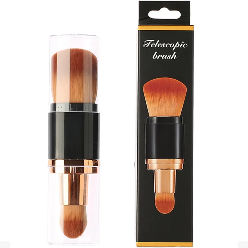 

Newest Double-head Foundation Brushes Powder Eyeshadow Blush Brushes Face Makeup Tool Professional Powder Brushes with Box