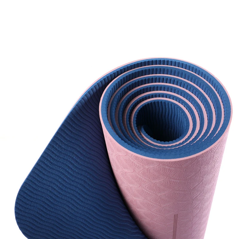 Hot Sale TPE Non-Slip Position Line Fitness Yoga Mats Double Layer 6mm Eco-friendly Tasteless Lose Weight Exercise Health Mat Hot Sale TPE Non-Slip Position Line Fitness Yoga Mats Double Layer 6mm Eco-friendly Tasteless Lose Weight Exercise Health Mat