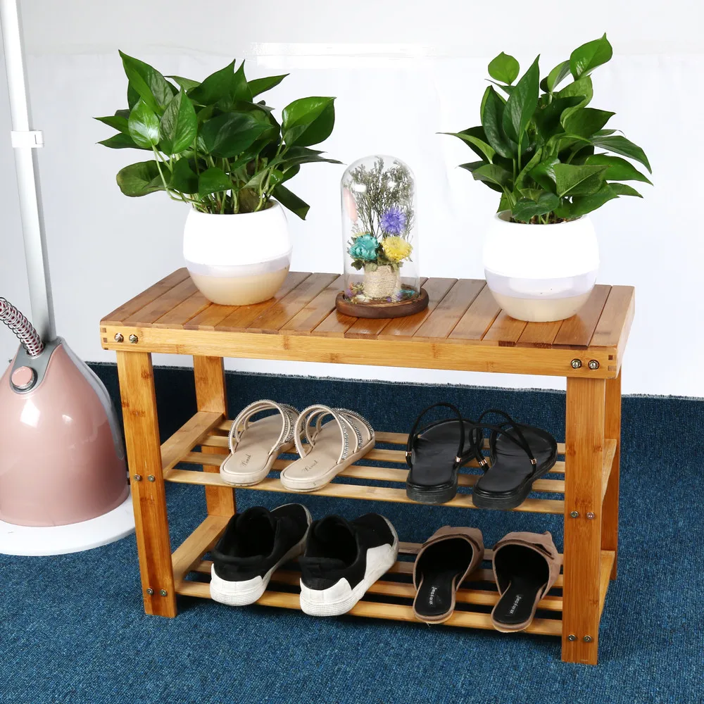 

new best selling 2019 products Bamboo Stool Shoe Cabinet Shoe Rack Garden Foot Stool Storage Stool Simple Style dropshipping