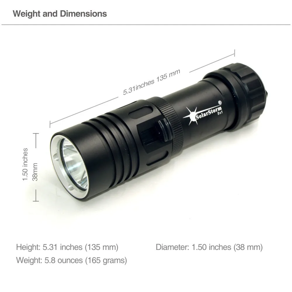 Solarstorm DX1 подводный фонарик факел XM-L2 светодиодные лампы Водонепроницаемый 2000lm Супер T6 LED