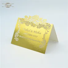 Цветочный лазерная резка пользовательские Свадебная вечеринка банкетные карточки для рассадки 50 пересылка