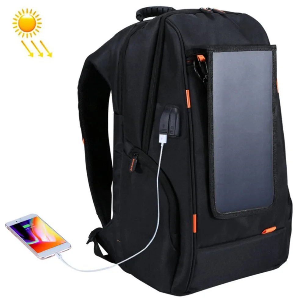 

Bag Backpack Large Capacity Solar Panel Power Backpack USB Fast Charging Anti-Theft Men Backpack Laptop Notebook Shoulder Bag