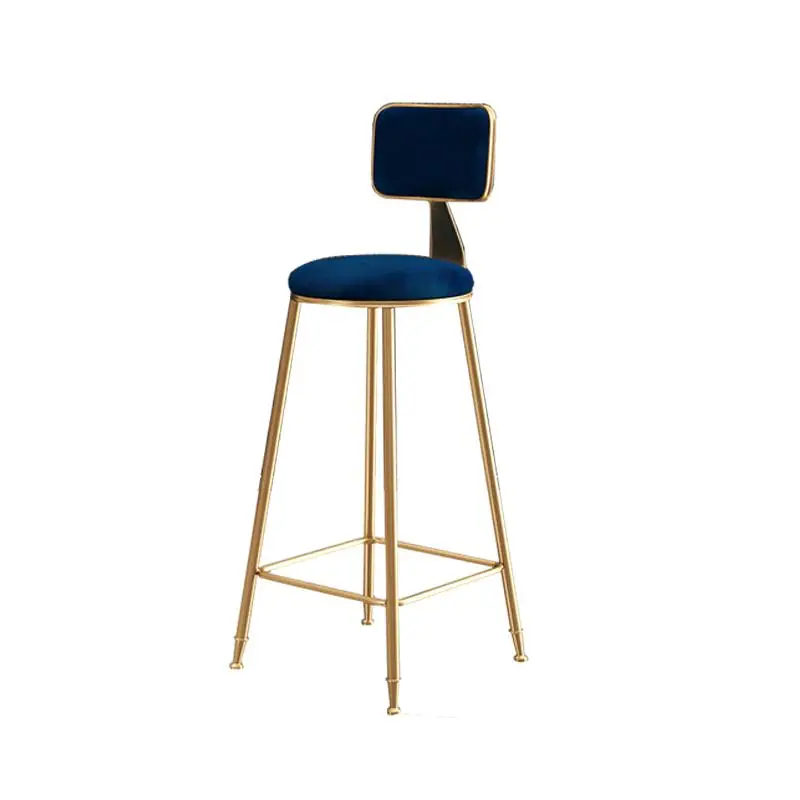 Скандинавское Кованое железо стул современный минималистский дом спинка обеденный стул высокий стул кафе бар барный стул металлический стул - Цвет: 75cm   Style16
