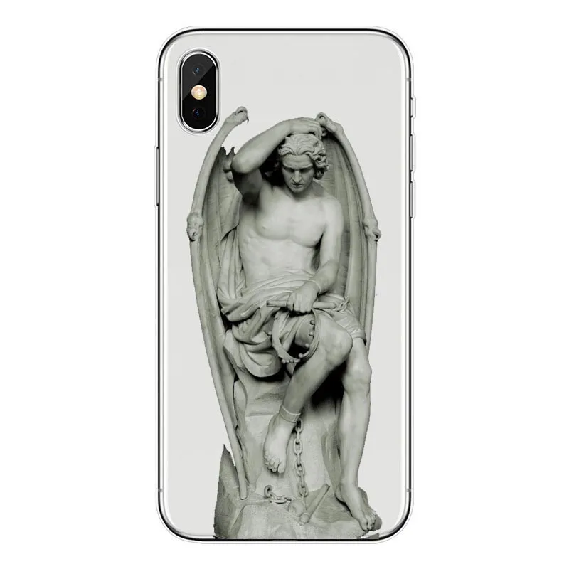 Ретро винтажное искусство Dos Desenhos Animados Para iphone 4 5 6 7 8 X Plus Casos Telefone de TPU Capa Estatua Da Virgem
