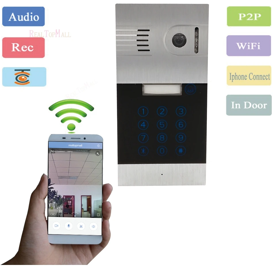 2017 New Arrival IP Video Door Phone Intercom with RJ45 | WIFI Digital doorbell Password unlock