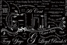 UNIT 50 CENT gangsta rap rapper hip hop music musicians band KA515 living room home wall modern art decor wood frame poster