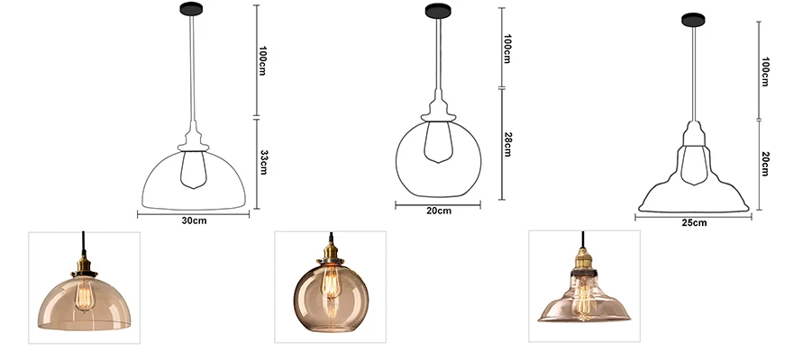 ZMISHIBO винтажная стеклянная Подвесная лампа 110-240 в E27 потолочное прозрачное Янтарное стекло, подвесные светильники в скандинавском стиле, Кухонный Светильник