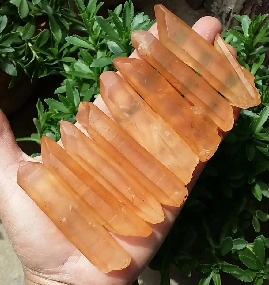 8 шт. 218 г натуральный Lemurian семян кварцевый кристалл точка