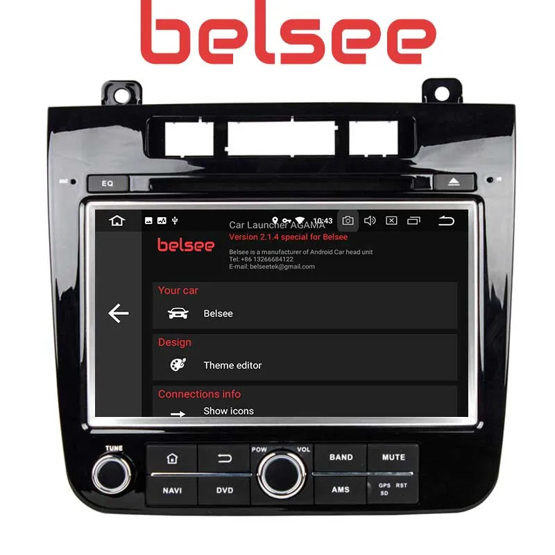 Clearance Belsee Octa Core Ram 4GB Android 8.0 GPS Navigation DVD Player System Radio for Volkswagen V W forTouareg 2011 2012 2013 2014 2
