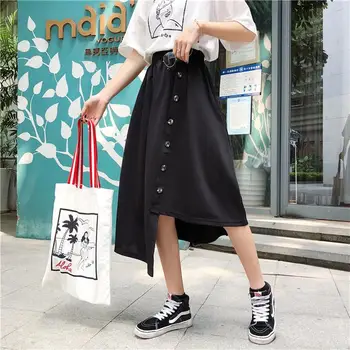 

2020 Summer Women's Skirts Ladies Japanese Kawaii Split Loose Casual Skirt Female Korean Ulzzang Harajuku Clothing For Women