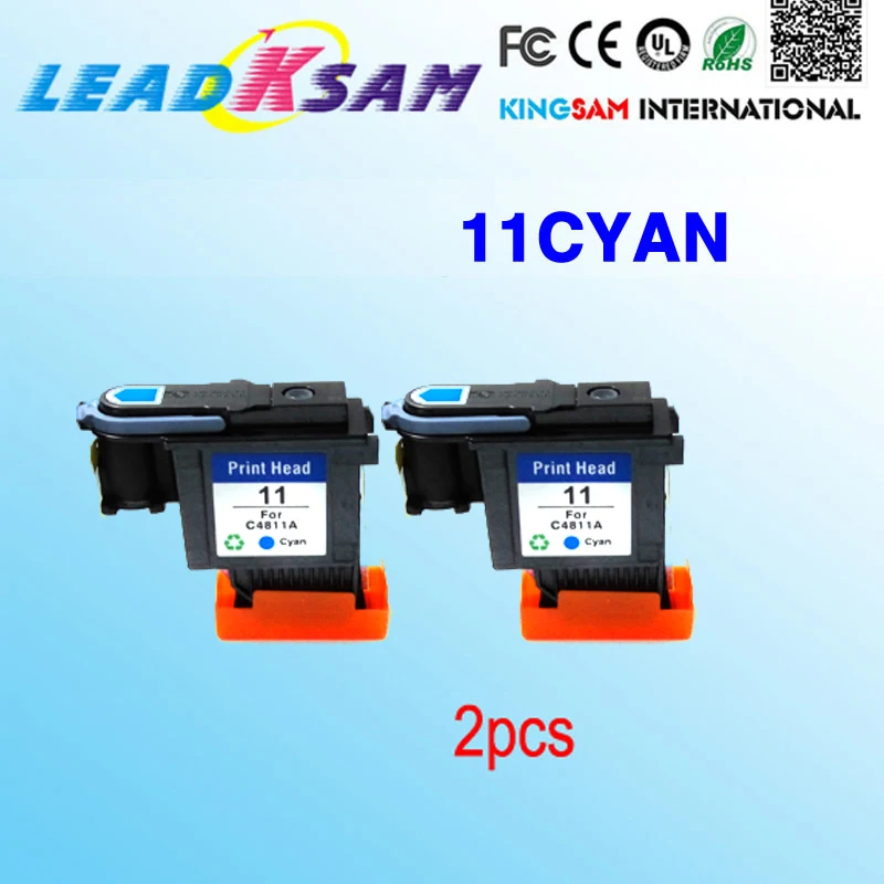 2шт cyan C4811A печатающая головка совместима с hp11 OfficeJet 9110 9130 1000 1100 1200 2200 2280 2300 |