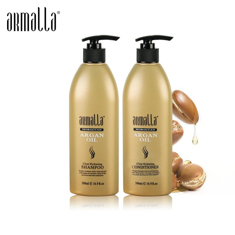 New Products Armalla 500ml Moroccan Dry Natural Shampoo+500ml Argan Oil Deep Conditioner For Hair Repairs Damage Products