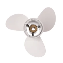 Алюминиевый лодочный подвесной Пропеллер для Suzuki 9,9-15HP Белый 3 Лопасти 10 сплайн зуб 9 1/4x11